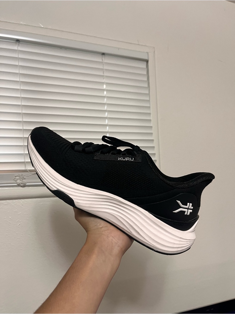 KURU Atom 2 Men’s Black Athletic Running Shoes Size 9 Wide Orthopedic Shoes